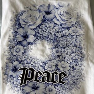 White Floral Graphic Tee